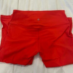 Red align capri lululemon leggings great condition worn once.
